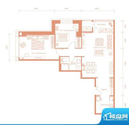 建邦·礼仕阁B户型 2室2厅2卫1面积:138.00平米