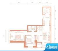 建邦·礼仕阁E户型 2室2厅2卫1面积:135.00平米