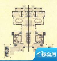 圣地雅歌海墅B1户型一层 3室2厅面积:191.60平米