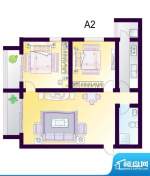 cago寓所A2户型图 2室1厅1卫1厨面积:100.84平米