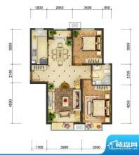 东亚马赛公馆B4户型 2室2厅1卫面积:101.50平米