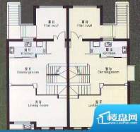东丰林居C户型一层 2厅1厨面积:183.22平米