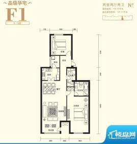 上东8号F1户型 2室2厅2卫1厨面积:159.55平米