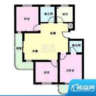 上海捷克住宅小区户型图 4室2厅