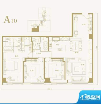 长安太和A10户型 3室2厅2卫1厨