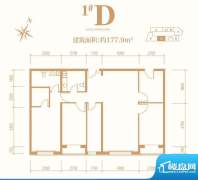 中堂·紫熙台1号楼D户型图 3室面积:177.90平米