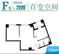 马可汇F5-01户型图 2室1厅1卫1面积:72.00平米