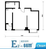 马可汇E2-cs2-01户型图 1室1厅面积:66.00平米
