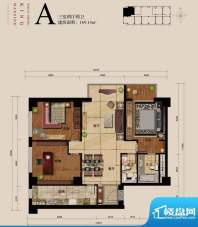 德胜君玺A户型 3室2厅2卫1厨面积:169.14平米