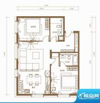 北京ONE1/3号楼D户型 2室2厅2卫面积:132.11平米