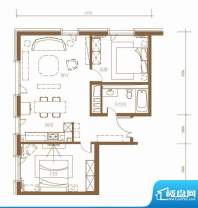 北京ONE1/3号楼A户型 2室2厅1卫面积:113.15平米