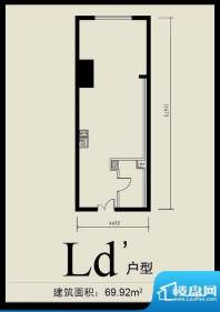 首城双景Ld’户型 面积:69.92平米