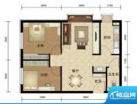 第三区·观邸A3户型图 2室2厅1面积:72.00平米