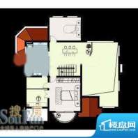 东源丽晶别墅E5户型二层 2室2卫面积:285.00平米