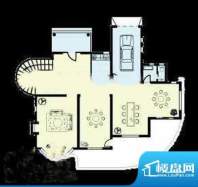 东源丽晶别墅L2-55户型一层 4厅面积:500.00平米