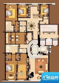 霞公府标准层北楼C户型4室2厅2面积:350.00平米