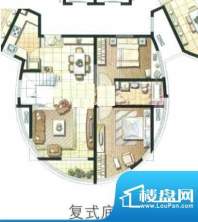 缇香公寓b4y户型 3室2厅2卫面积:170.00平米