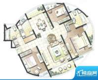 缇香公寓户型图 3室2厅2卫面积:149.73平米