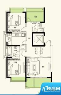 康桥半岛秀溪公寓2房户型图 2室面积:120.00平米