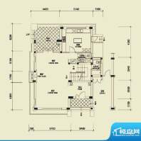 四季雅苑B1户型一层平面图 4室面积:275.00平米