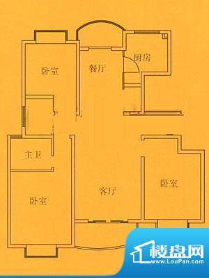 东源名都21号楼三室户型面积:138.69平米