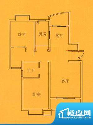 东源名都22号楼二室户型面积:113.50平米