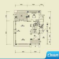 四季雅苑别墅C1户型一层平面图面积:303.00平米