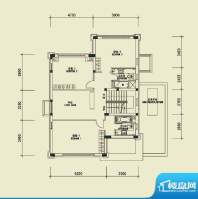 四季雅苑别墅C1户型二层平面图面积:303.00平米