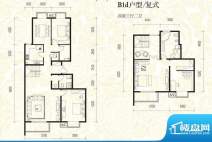 华纺易城B1d户型 4室3厅2卫1厨