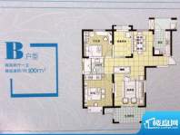 同盛南桥花园B户型图 2室2厅1卫面积:100.00平米