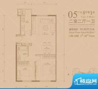 悠唐麒麟公馆8号楼1座05户型 2面积:94.80平米