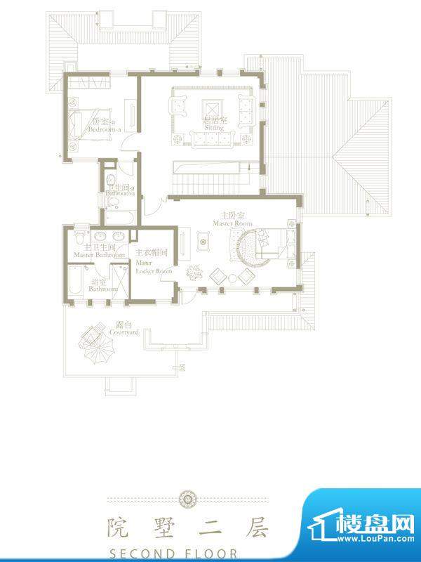 宝华栎庭独院B2型：地上2层 3室面积:292.00平米