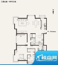 棕榈泉白金公寓3居户型 3室2厅面积:288.00平米