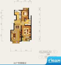 北京城建·琨廷A2户型偶数层 2面积:85.52平米