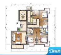 天资·璟庭C1户型图 4室2厅2卫面积:186.00平米