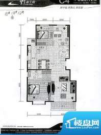 紫金新干线C4户型 3室2厅2卫1厨面积:134.35平米
