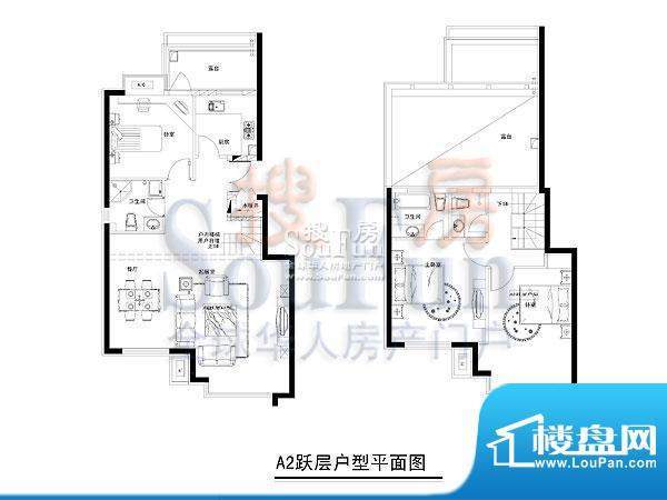 柏林山水A2跃层户型 3室2厅2卫