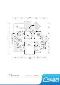 棕榈滩中央墅H3户型（家庭层2层面积:1402.00平米