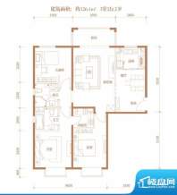 亚奥·金茂悦C9户型 3室2厅2卫面积:126.40平米