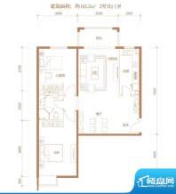 亚奥·金茂悦C10户型 2室2厅1卫面积:102.20平米