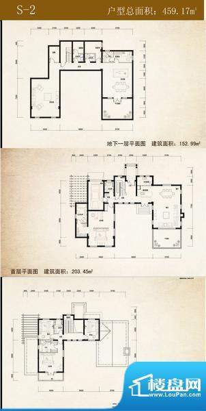 桃花源(东方太阳城三期)S-2户型面积:459.17平米