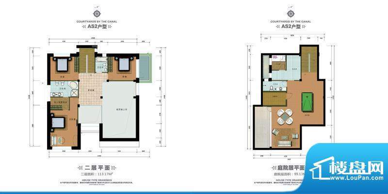 运河岸上的院子户型图 