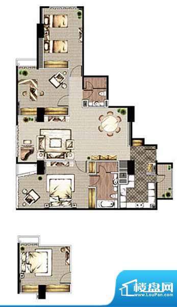 贡院9号4居户型 4室2厅2卫1厨面积:177.19平米