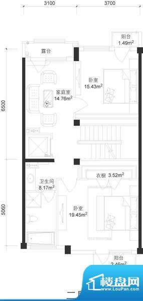 亚运新新家园a1二层 3室1卫面积:65.28平米