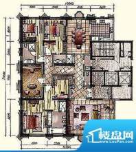 钓鱼台七号院A2户型 3室2厅4卫面积:353.00平米