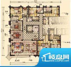 钓鱼台七号院C户型 5室3厅4卫1面积:480.00平米