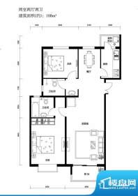 上林溪B1户型图 2室2厅2卫1厨面积:108.00平米