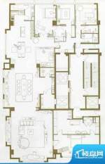 中轴国际4居户型图 4室3厅3卫1面积:452.80平米