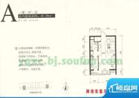 玉泉新城A户型 1室1厅1卫1厨面积:45.39平米