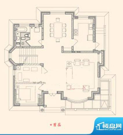 东御苑三期A首层户型图 5室2厅面积:250.60平米